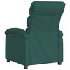 vidaXL Fauteuil inclinable Vert fonc&eacute; Tissu
