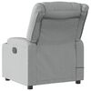 vidaXL Fauteuil inclinable de massage en tissu gris clair