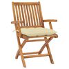 vidaXL Chaises pliables de jardin avec coussins lot de 6 Bois de teck
