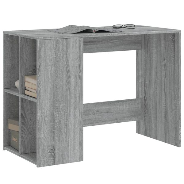 vidaXL Bureau sonoma gris 102x50x75 cm bois d'ing&eacute;nierie