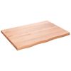 vidaXL Dessus de table marron clair bois ch&ecirc;ne massif trait&eacute;
