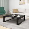 vidaXL Table basse Noir 100x100x35 cm Bois d&rsquo;ing&eacute;nierie