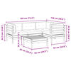 vidaXL Salon de jardin 5 pcs avec coussins cire marron bois pin massif