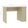 vidaXL Bureau Blanc et ch&ecirc;ne sonoma 110x60x73 cm Agglom&eacute;r&eacute;