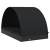 vidaXL Transat 2 places avec toit rond noir 211x112x140 cm