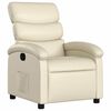 vidaXL Fauteuil inclinable Crème Similicuir