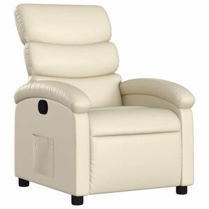 vidaXL Fauteuil inclinable Crème Similicuir
