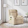 vidaXL Fauteuil inclinable de massage crème tissu