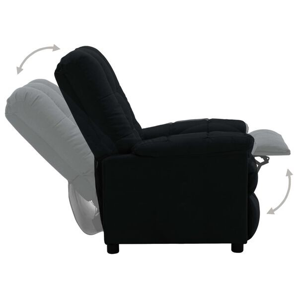 vidaXL Fauteuil inclinable &eacute;lectrique noir tissu