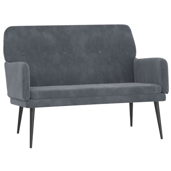 vidaXL Banc Gris fonc&eacute; 108x79x79 cm Velours