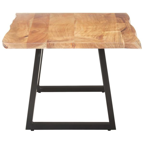 vidaXL Table basse avec bord naturel 115x60x40 cm Bois d'acacia massif