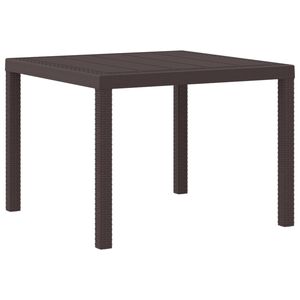 vidaXL Table de Jardin Marron 100 x 100 x 73 cm polyrotin