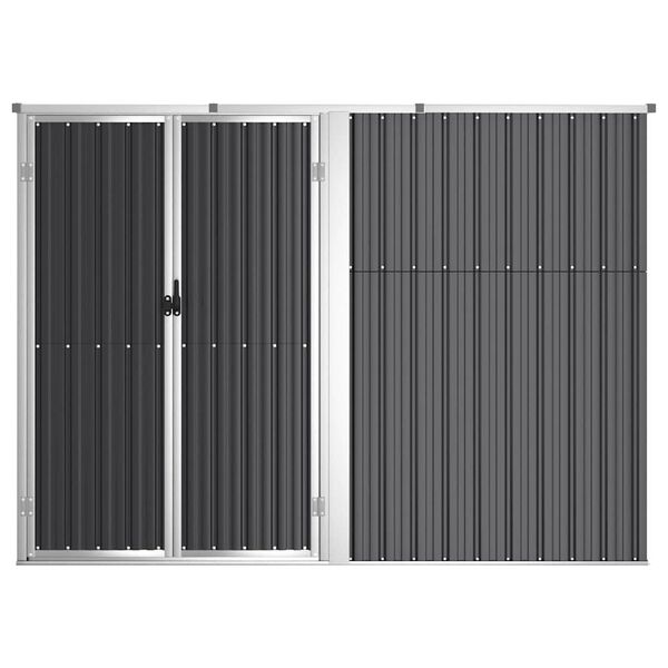 vidaXL Abri &agrave; outils de jardin anthracite 225x89x161cm acier galvanis&eacute;