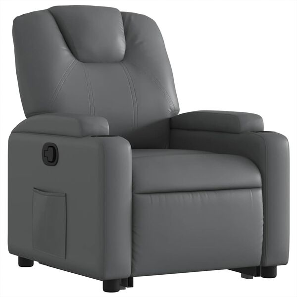 vidaXL Fauteuil inclinable gris similicuir