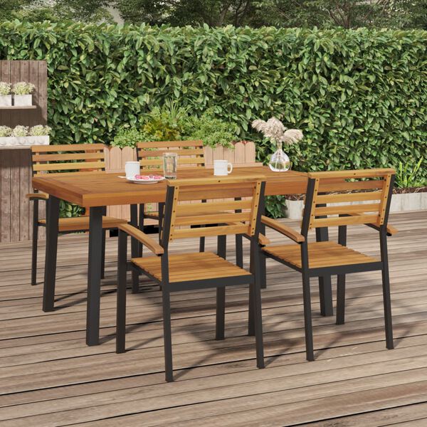 vidaXL Table de jardin 150x90x75 cm Bois d'acacia solide