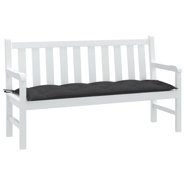 vidaXL Coussin de banc de jardin anthracite m&eacute;lang&eacute; 150x50x7 cm tissu