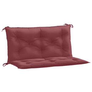 vidaXL Coussins de banc de jardin lot de 2 rouge bordeaux m&eacute;lang&eacute;