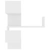 vidaXL &Eacute;tag&egrave;res murales d'angle 2 pcs Blanc 40x40x50cm bois ing&eacute;nierie