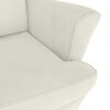 vidaXL Fauteuil blanc crème velours