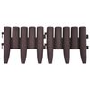 vidaXL Bordures de pelouse 36 pcs Marron 10 m PP