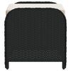vidaXL Tabouret de jardin avec coussin noir 58x46x46 cm r&eacute;sine tress&eacute;e