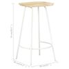 vidaXL Tabourets de bar lot de 2 bois de manguier massif