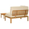 vidaXL Ensemble de Canap&eacute;s Uni 2 pcs Beige Bois d'Acacia Massif