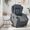 vidaXL Fauteuil inclinable de massage électrique gris similicuir
