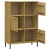 vidaXL Bibliothèque avec pieds en métal Marron 90x35x128,5cm Bois OSLO