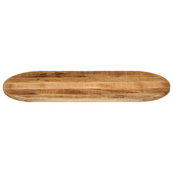 vidaXL Dessus de table 110x50x3,8cm ovale bois massif de manguier brut