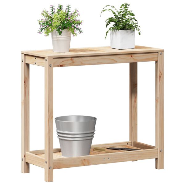 vidaXL Table de rempotage avec étagère 82,5x35x75cm bois massif de pin