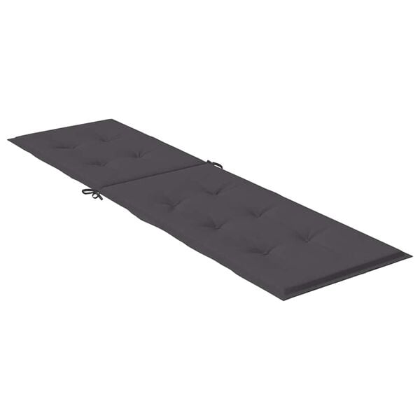 vidaXL Coussin de chaise longue anthracite m&eacute;lang&eacute; (75+105) x 50 x 4 cm