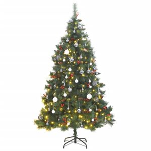 vidaXL Sapin de No&euml;l artificiel articul&eacute; 300 LED et boules 180 cm