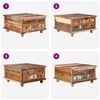 vidaXL Table basse Bois de r&eacute;cup&eacute;ration 70 x 70 x 38 cm