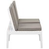 vidaXL Banc de salon de jardin avec coussin Plastique Blanc