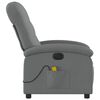 vidaXL Fauteuil inclinable de massage &eacute;lectrique gris fonc&eacute; tissu