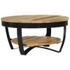 vidaXL Table basse Bois massif de manguier brut 65x32 cm