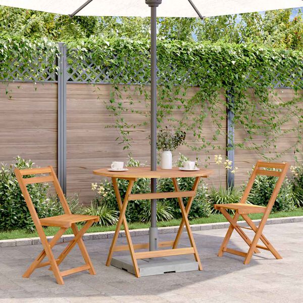 vidaXL Table pliable de jardin 90x75 cm Bois d'acacia massif
