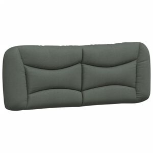 vidaXL Coussin de t&ecirc;te de lit Hvar gris fonc&eacute; 137 cm tissu