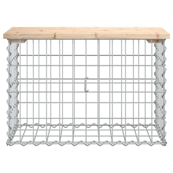 vidaXL Banc de jardin design de gabion 63x31,5x42cm bois massif de pin