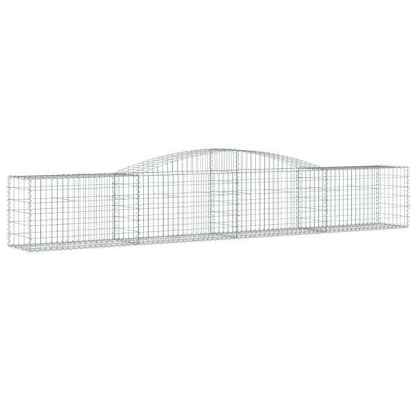 vidaXL Paniers &agrave; gabions arqu&eacute;s 7 pcs 400x50x60/80 cm Fer galvanis&eacute;