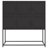 vidaXL Buffet noir 100,5x39x107 cm acier