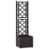 vidaXL Lit surélevé de jardin treillis système d'arrosage Anthracite