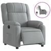 vidaXL Fauteuil inclinable &eacute;lectrique gris clair tissu