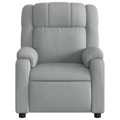 vidaXL Fauteuil inclinable électrique gris clair tissu