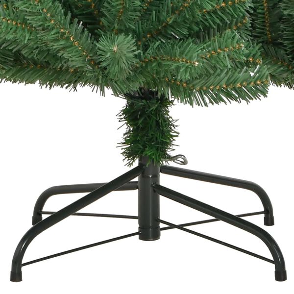 vidaXL Sapin de No&euml;l artificiel &agrave; charni&egrave;res avec support vert 180 cm