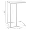 vidaXL Table d'appoint Blanc 40x30x59 cm Bois d'ing&eacute;nierie