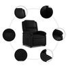 vidaXL Fauteuil inclinable noir similicuir