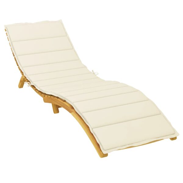 vidaXL Coussin de chaise longue cr&egrave;me 200x60x3 cm tissu oxford