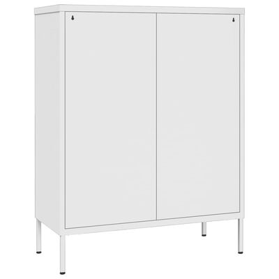 vidaXL Armoire à tiroirs Blanc 80x35x101,5 cm Acier